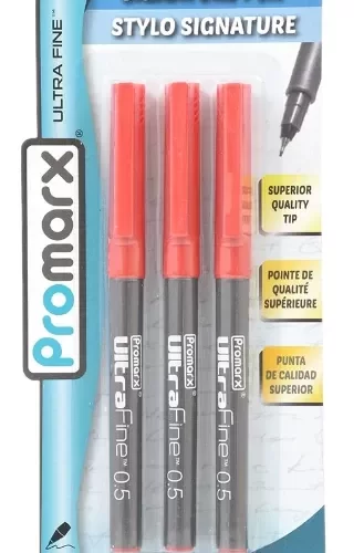 Boligrafo promax rojo punta fina