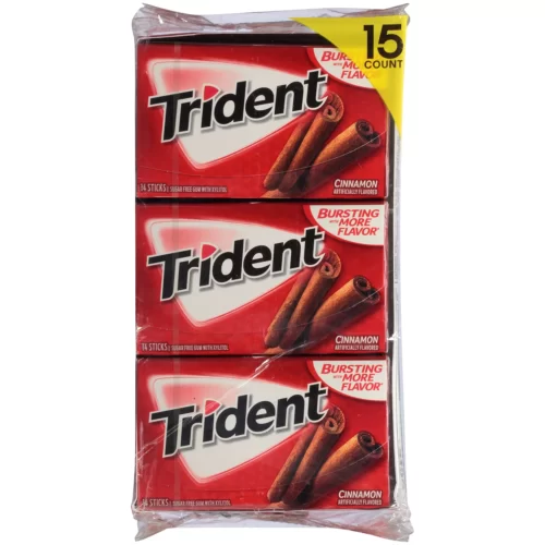 Chiclets trident canela